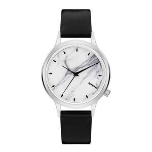 Komono Elegant Leather Dress Watch with Classic Design Women Black Watches